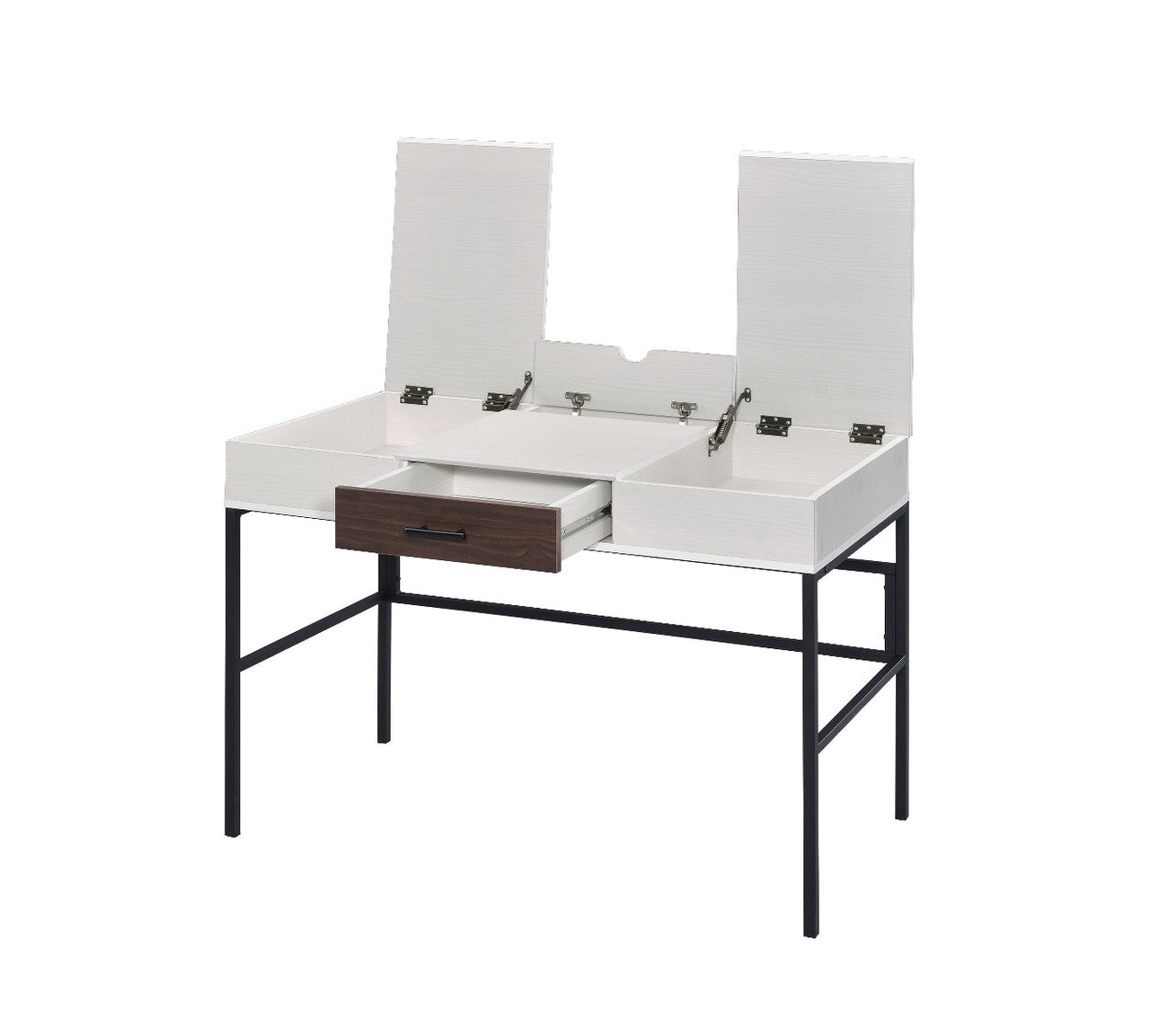 ACME 93090 Verster Built-in USB Port Writing Desk, Natural & Black Finish  3