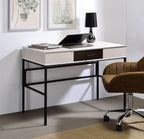 ACME 93090 Verster Built-in USB Port Writing Desk, Natural & Black Finish  5