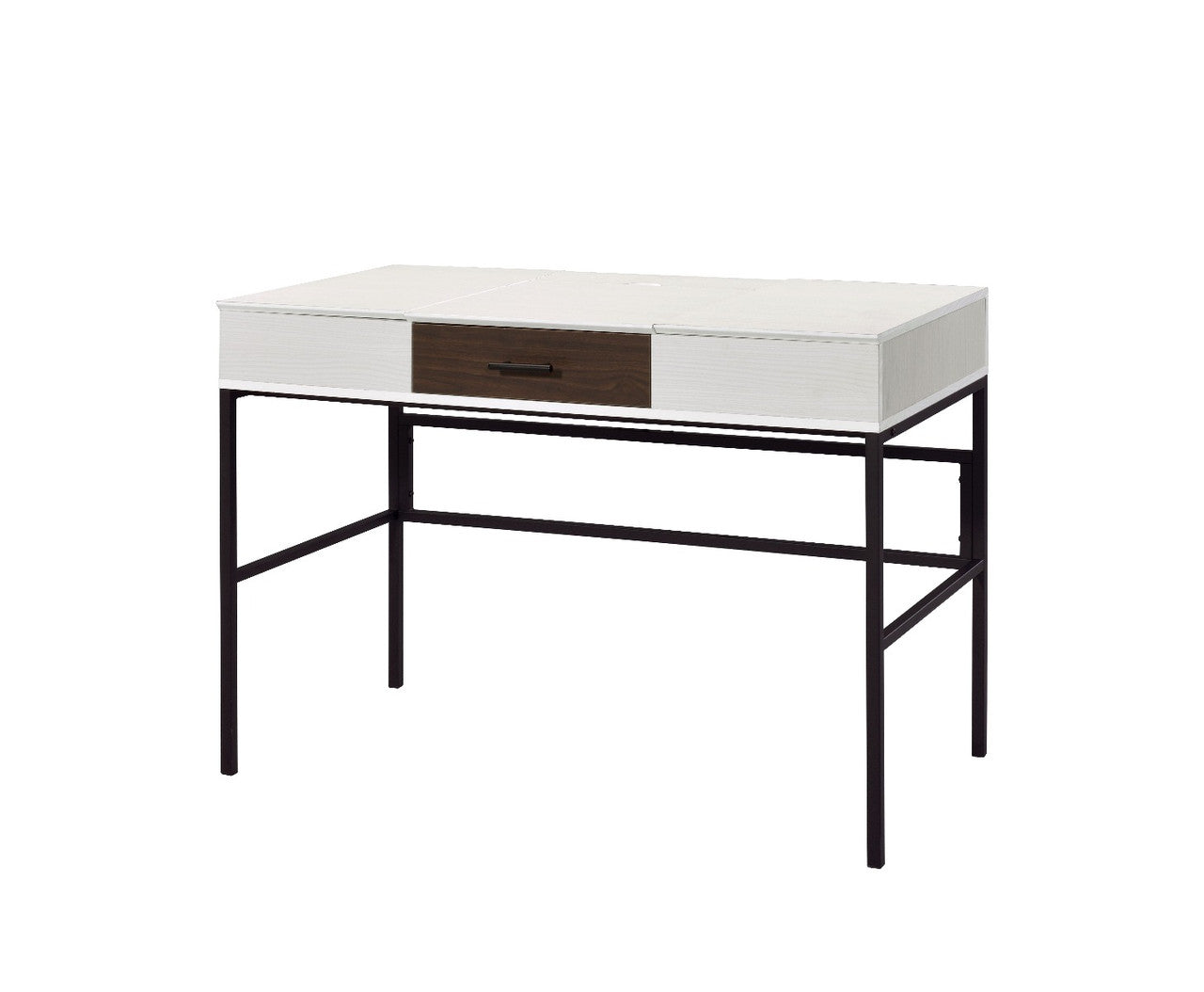 ACME 93090 Verster Built-in USB Port Writing Desk, Natural & Black Finish