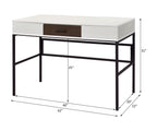 ACME 93090 Verster Built-in USB Port Writing Desk, Natural & Black Finish  7