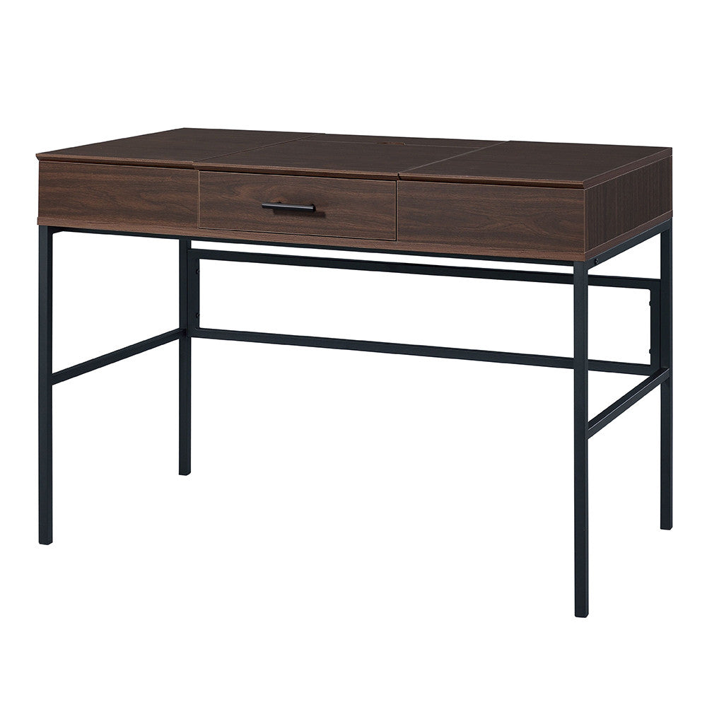 ACME 93092 Verster Built-in USB Port Writing Desk, Oak & Black Finish  1