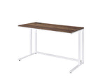 ACME 93094 Tyrese Built-in USB Port Writing Desk, Walnut & White Finish