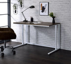ACME 93094 Tyrese Built-in USB Port Writing Desk, Walnut & White Finish  4