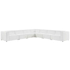 Modway EEI-4798 Mingle 7-Piece Vegan Leather Sectional Sofa