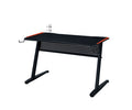 ACME 93125 Dragi Gaming Table with USB Port, Black & Red Finish