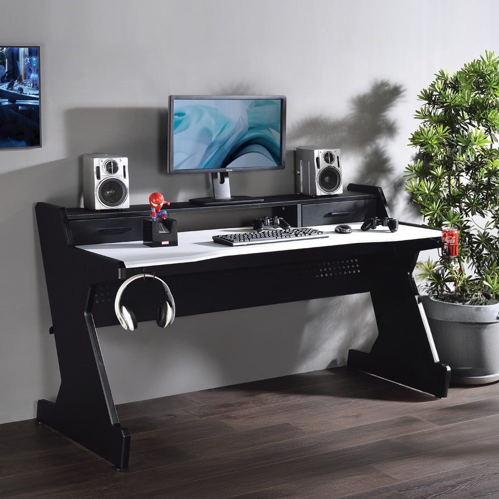 ACME 93129 Bigga Gaming Table, Black & White Finish