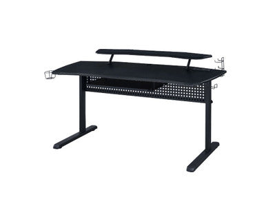 ACME 93132 Vildre Gaming Table with USB Port, Black Finish