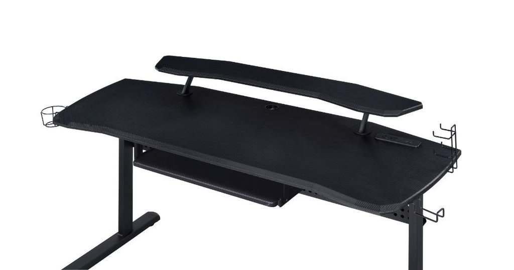 ACME 93132 Vildre Gaming Table with USB Port, Black Finish  3
