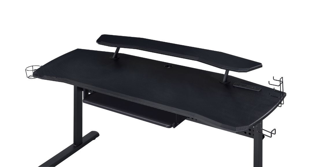 ACME 93132 Vildre Gaming Table with USB Port, Black Finish  3