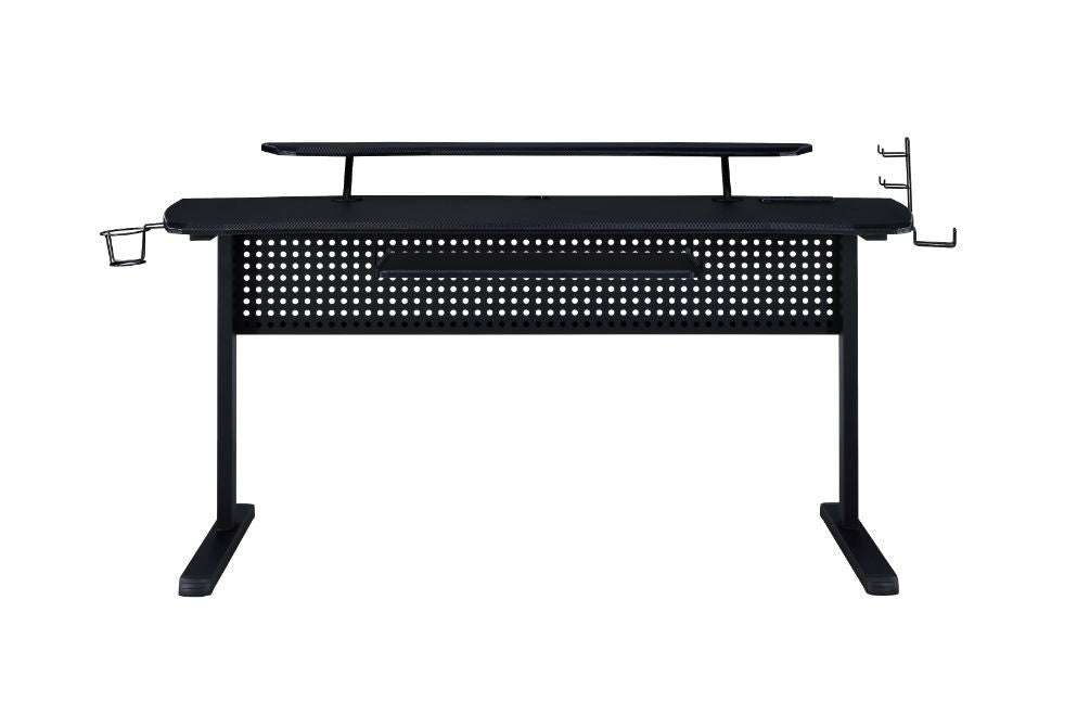 ACME 93132 Vildre Gaming Table with USB Port, Black Finish  4