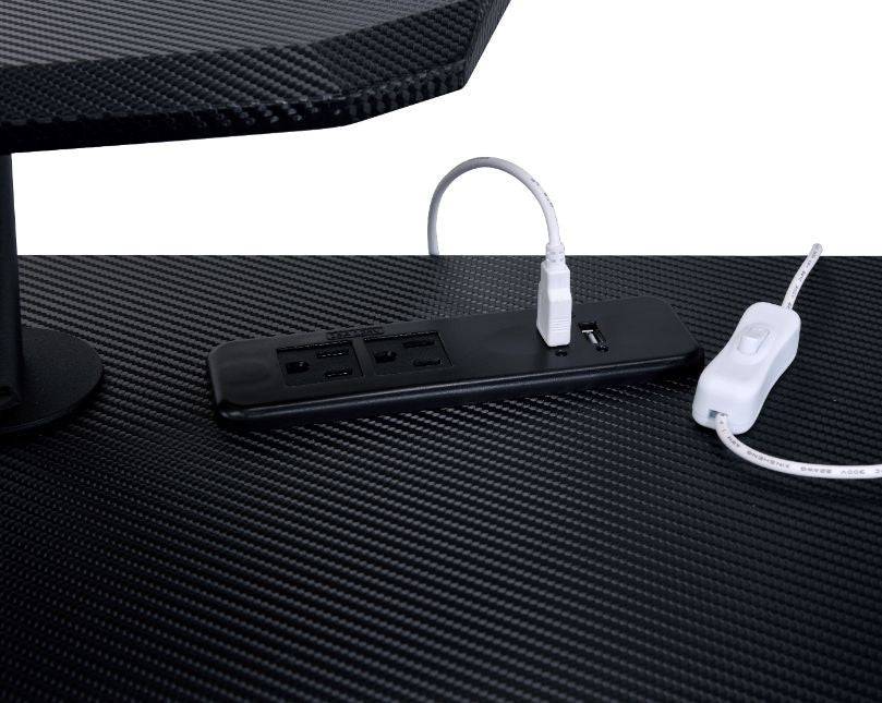 ACME 93132 Vildre Gaming Table with USB Port, Black Finish  2