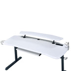 ACME 93134 Vildre Gaming Table with USB Port, Black & White Finish  4