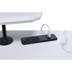 ACME 93134 Vildre Gaming Table with USB Port, Black & White Finish  6