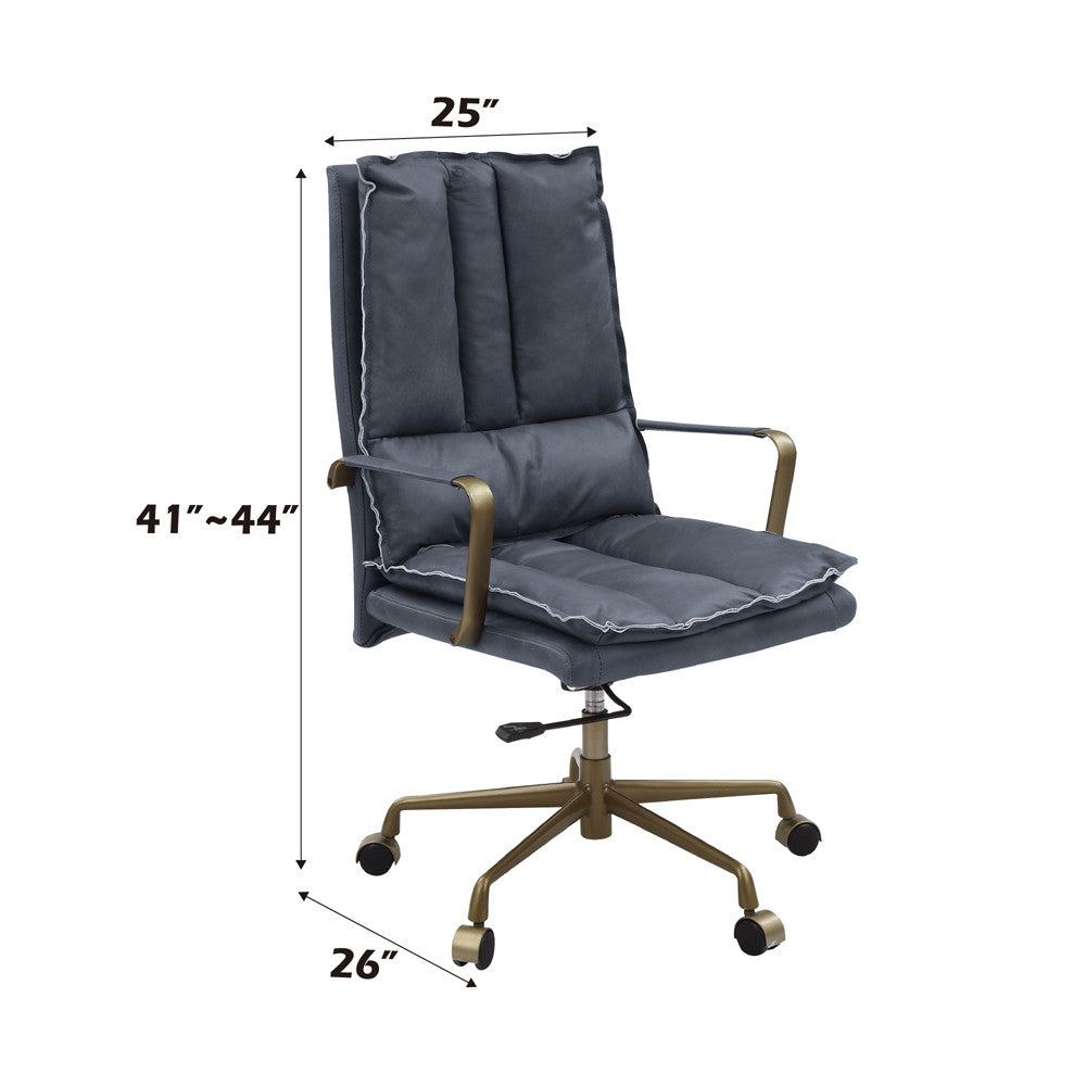 ACME 93165 Tinzud Office Chair, Gray Leather