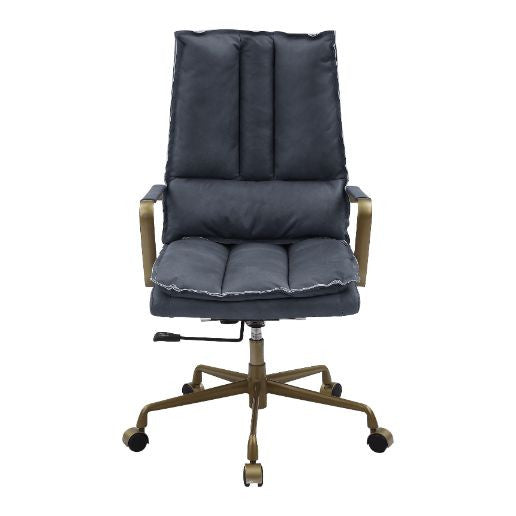 ACME 93165 Tinzud Office Chair, Gray Leather