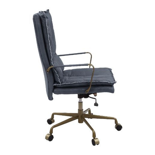 ACME 93165 Tinzud Office Chair, Gray Leather