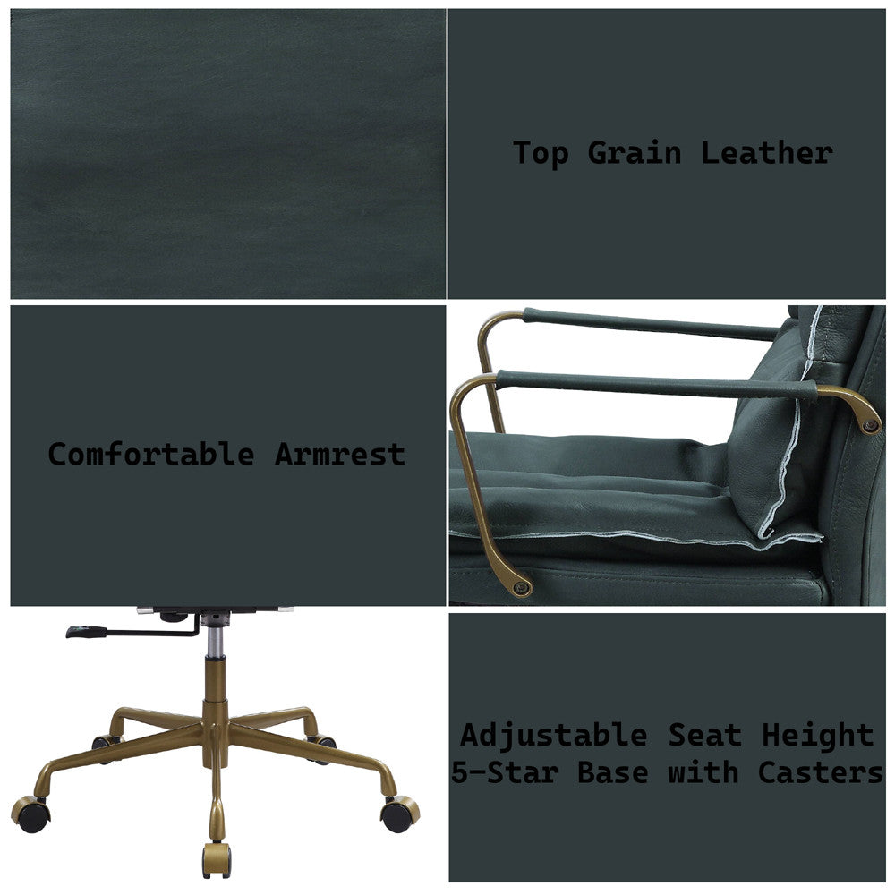 ACME 93166 Tinzud Dark Green Office Chair  10