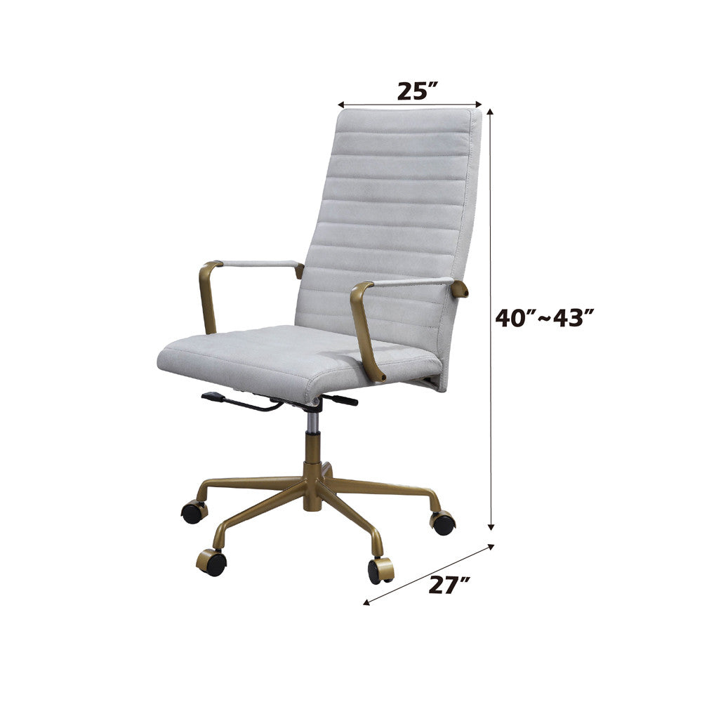 ACME 93168 Duralo White Office Chair  9