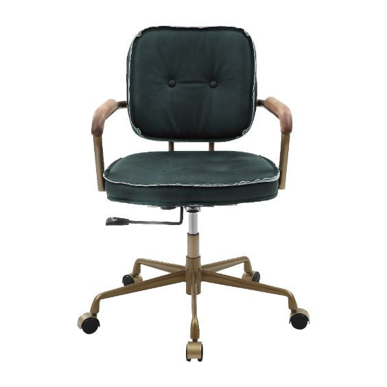 ACME 93171 Siecross Office Chair, Emerald Green Leather