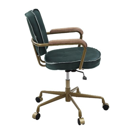 ACME 93171 Siecross Office Chair, Emerald Green Leather