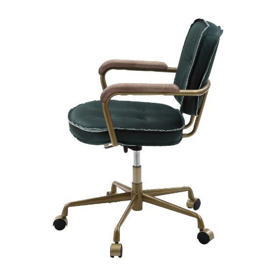ACME 93171 Siecross Office Chair, Emerald Green Leather