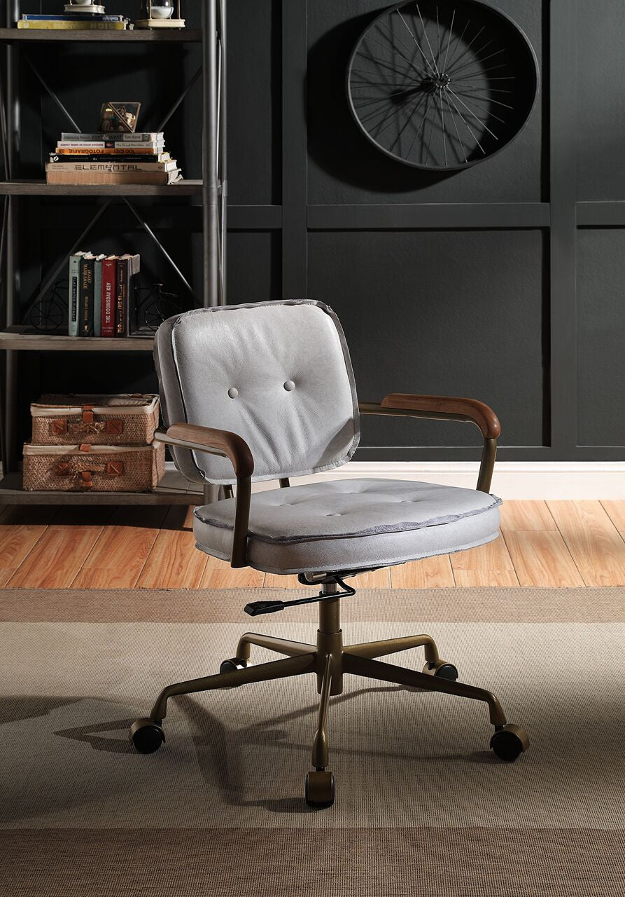 ACME 93172 Siecross White Office Chair  8