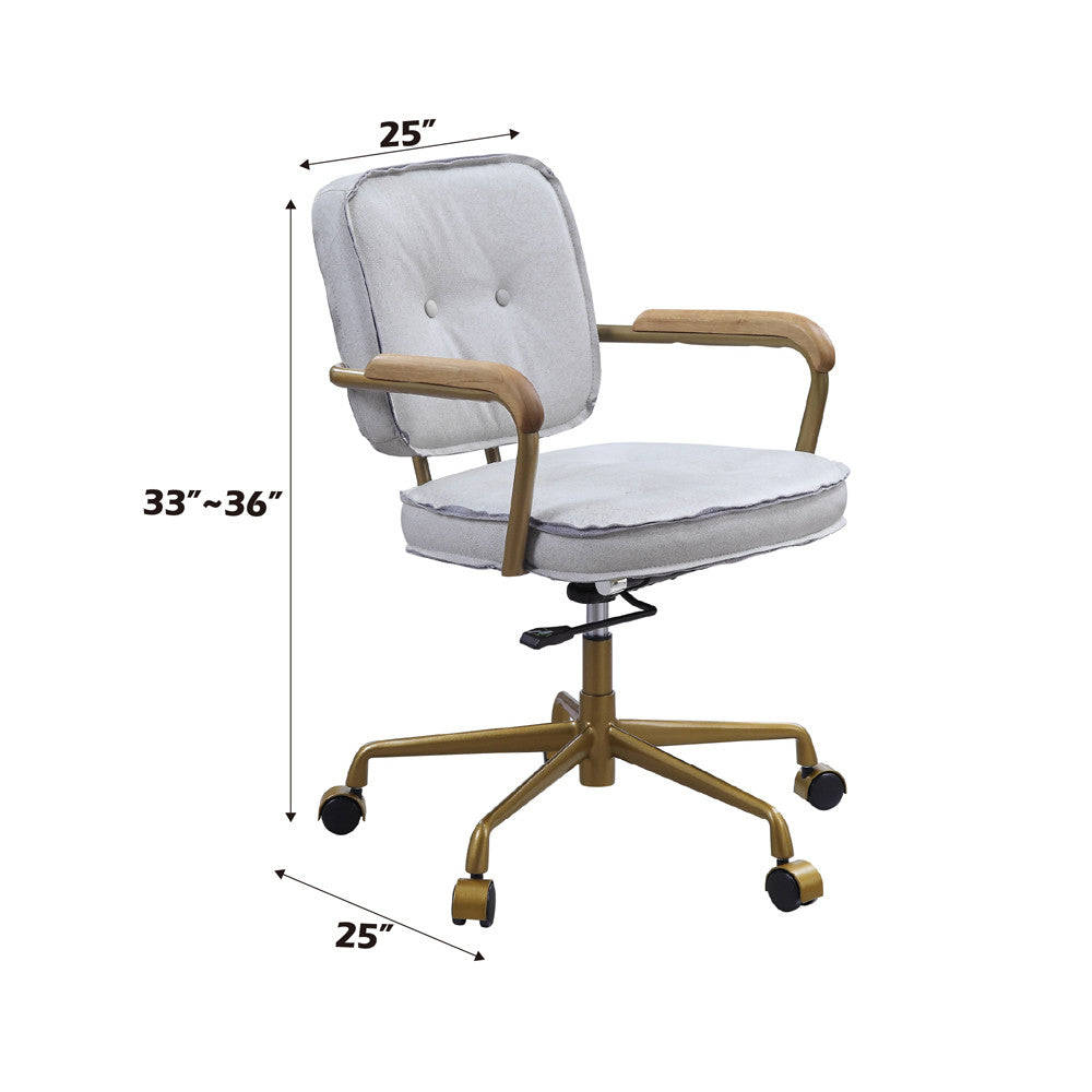ACME 93172 Siecross White Office Chair  9