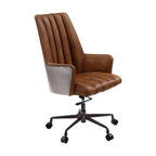 ACME 93176 Salvol Office Chair, Sahara Leather & Aluminum