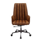 ACME 93176 Salvol Office Chair, Sahara Leather & Aluminum