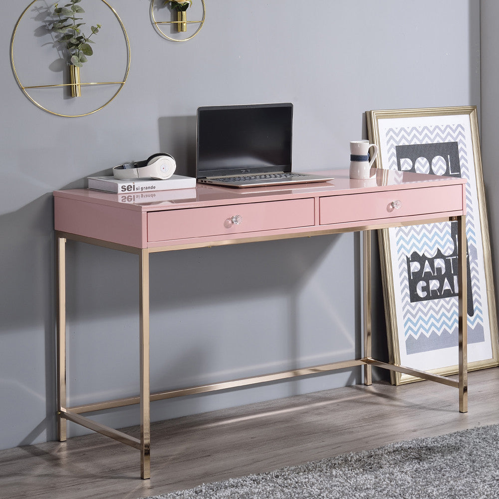 ACME 93545 Ottey Pink Office Desk
