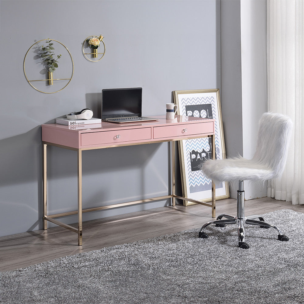 ACME 93545 Ottey Pink Office Desk  5