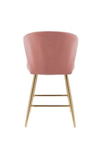ACME 96090 Rizgek Counter Height Chair, Pink Velvet & Gold Finish