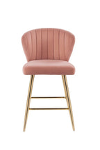 ACME 96090 Rizgek Counter Height Chair, Pink Velvet & Gold Finish