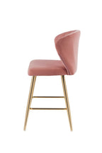 ACME 96090 Rizgek Counter Height Chair, Pink Velvet & Gold Finish