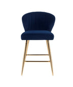 ACME 96092 Rizgek Counter Height Chair, Blue Velvet & Gold Finish