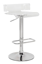 ACME 96260 Rania Adjustable Stool with Swivel, Clear & Chrome, 22"~31" Seat Height