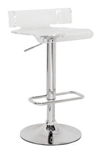 ACME 96260 Rania Adjustable Stool with Swivel, Clear & Chrome, 22"~31" Seat Height