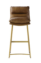 ACME 96401 Alsey Bar Chair (1 Piece), Saddle Brown Top Grain Leather