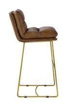ACME 96401 Alsey Bar Chair (1 Piece), Saddle Brown Top Grain Leather