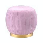 ACME 96448 Zinnia Ottoman, Pink Carnation Velvet & Gold  1
