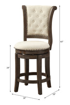 ACME 96455 Glison Counter Height Chair, Beige Fabric & Walnut