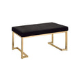 ACME 96595 Boice Bench, Black Fabric & Champagne