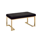 ACME 96595 Boice Bench, Black Fabric & Champagne