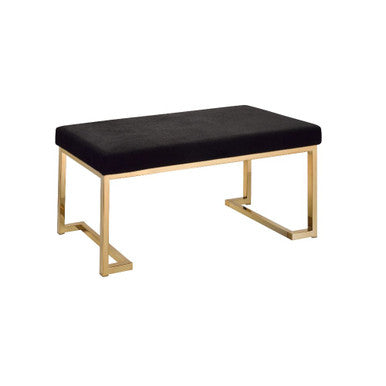 ACME 96595 Boice Bench, Black Fabric & Champagne