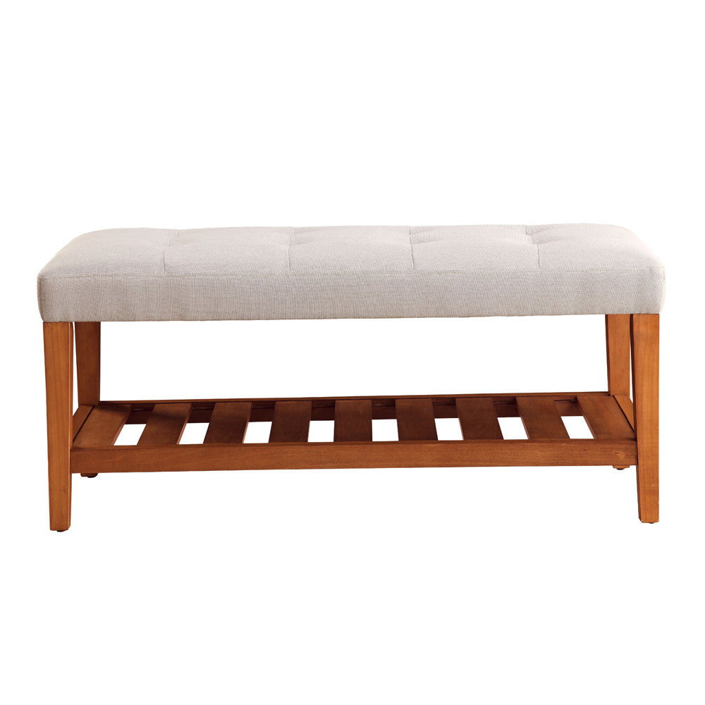 ACME 96680 Charla Bench, Light Gray & Oak