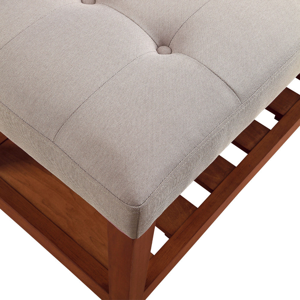 ACME 96680 Charla Bench, Light Gray & Oak