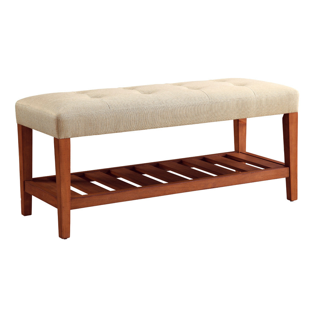 ACME 96682 Charla Bench, Beige & Oak