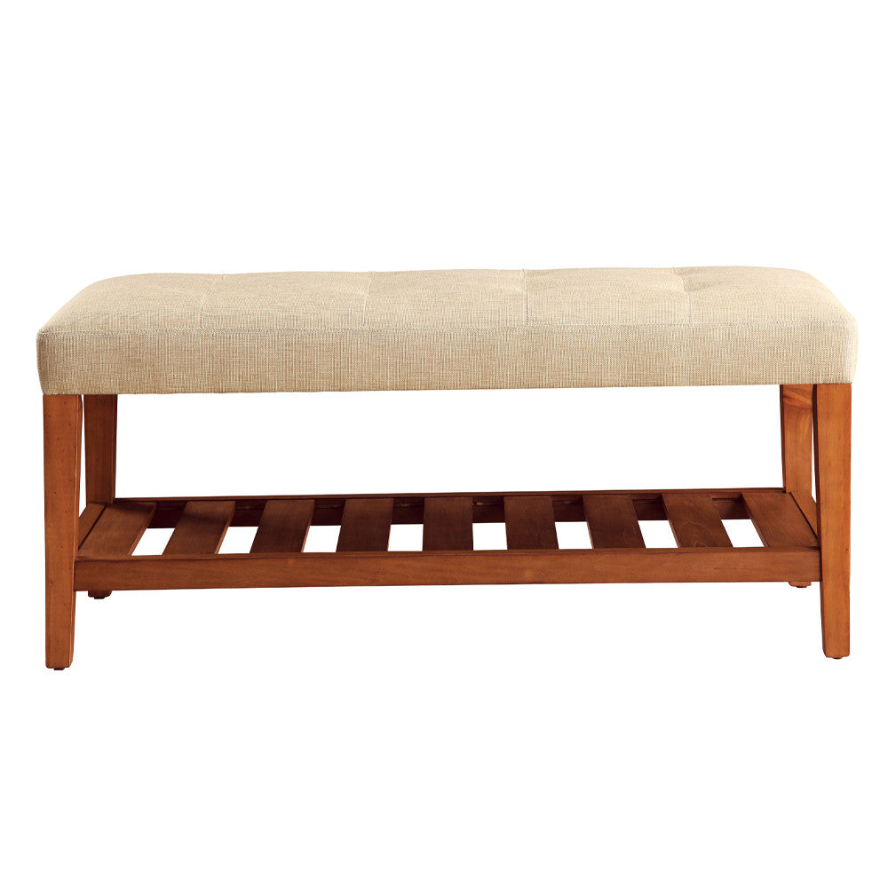 ACME 96682 Charla Bench, Beige & Oak
