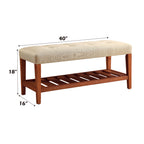 ACME 96682 Charla Bench, Beige & Oak