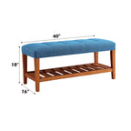 ACME 96684 Charla Bench, Blue & Oak